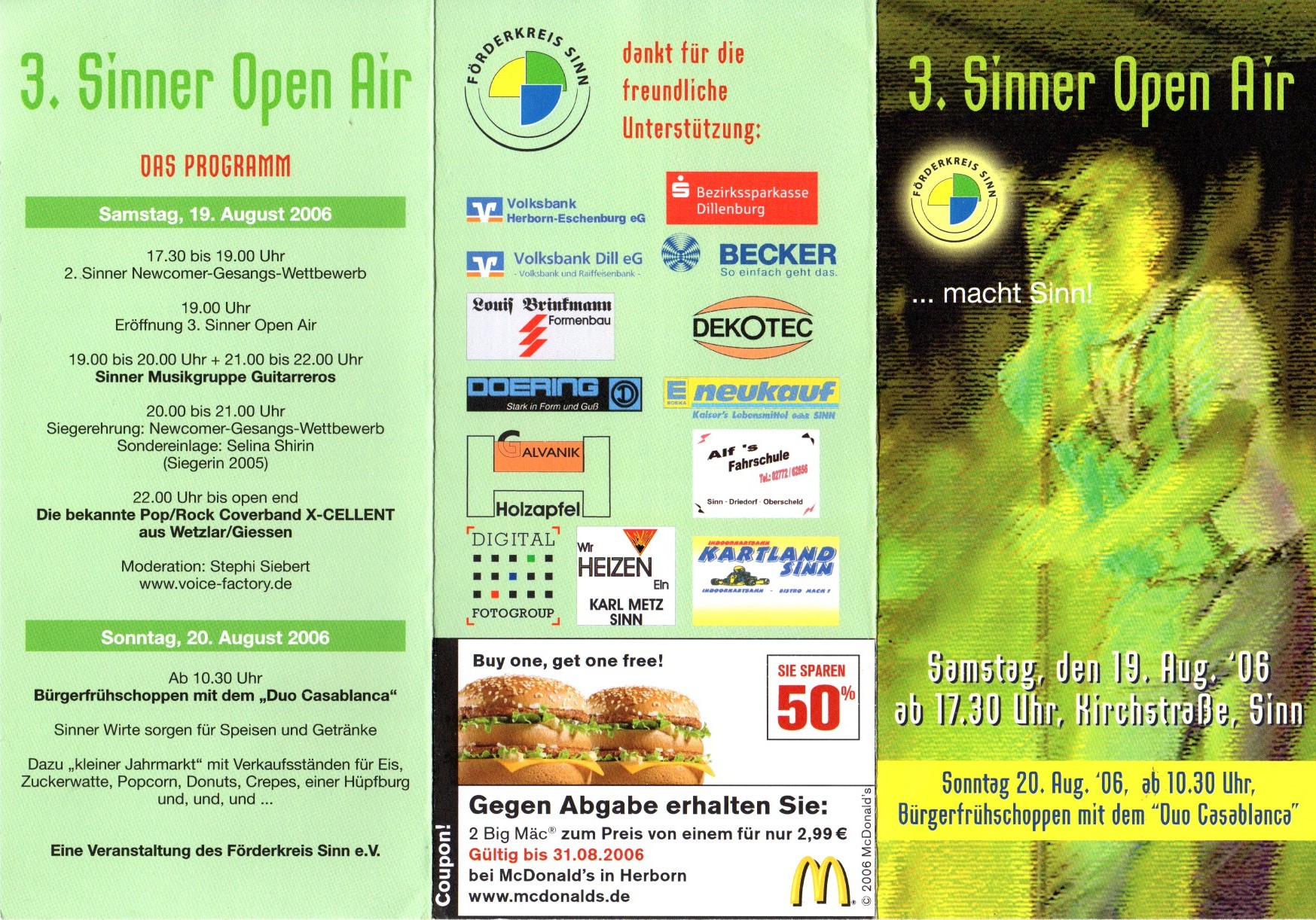 Flyer "3. Sinner Open Air"