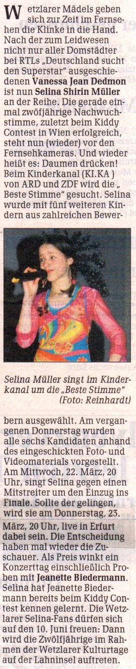 Selina Beste Stimme