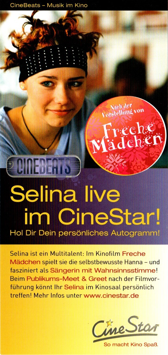 Selina Freche Mädchen Flyer Cinestar vorne